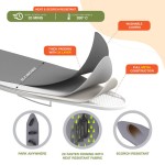 Xabitat Wall-Mounted Ironing Board with Iron Holder | 36.2" x 12.2" Compact Folding Ironing Board for Small Spaces | Space-Saving, Cotton Fabric